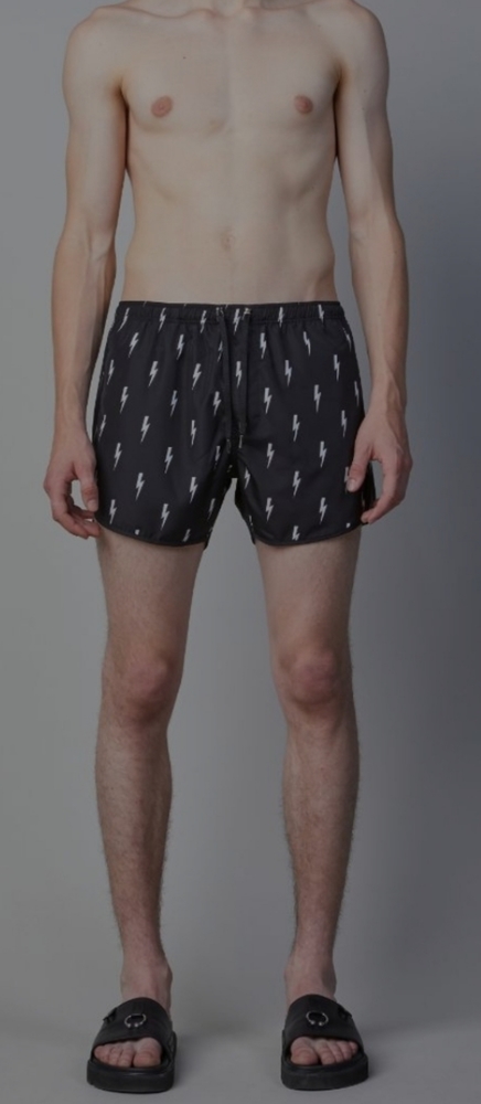 Neil Barrett All Over Thunderbolt Swim Shorts - Picture 3 of 9